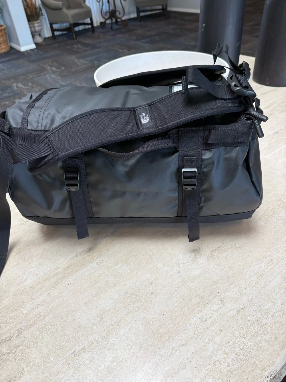 The North Face  Base Camp Duffle Weekender Backpack Bag Black almost New